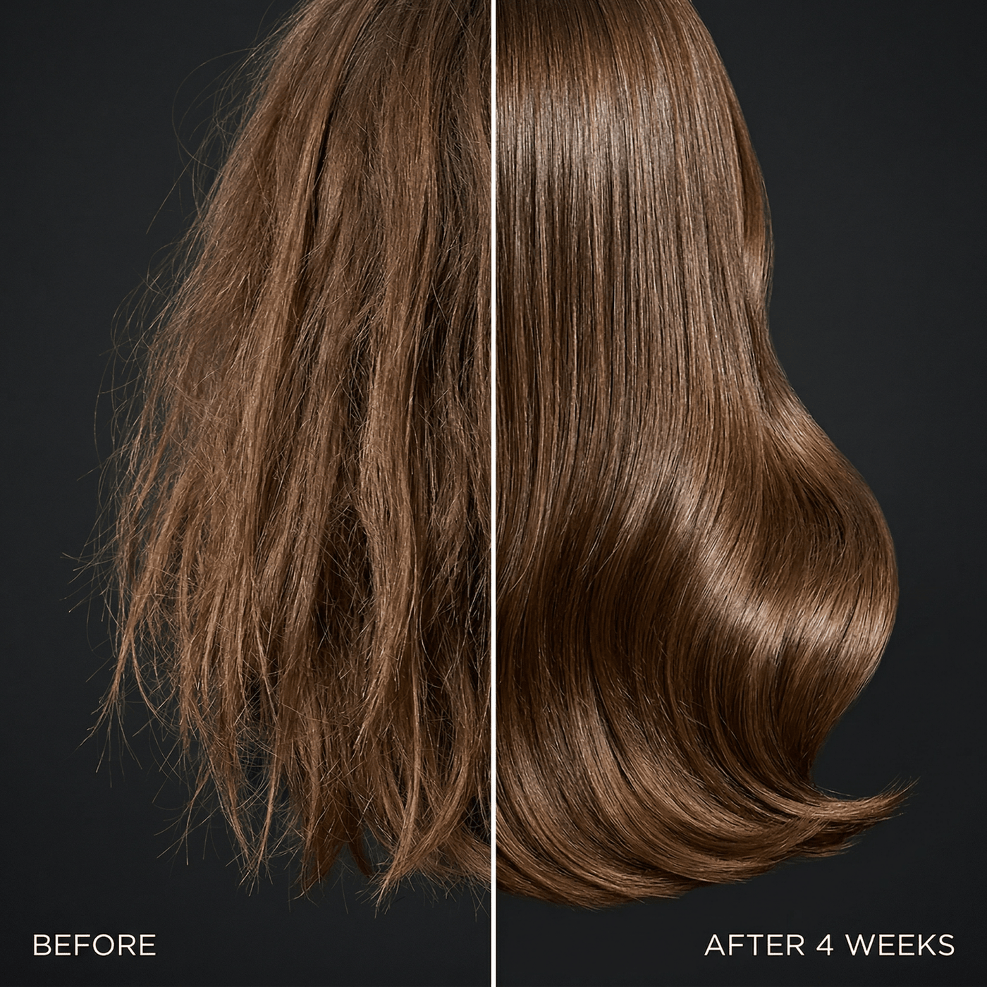 Hair before and after comparison
